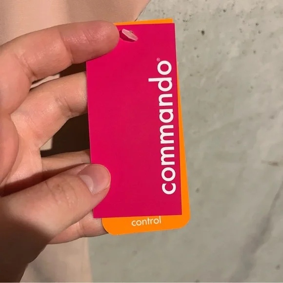 Commando Womens Sleeveless V Neck Lace Hem Slip Dress Rose Beige Size M - Picture 4 of 7